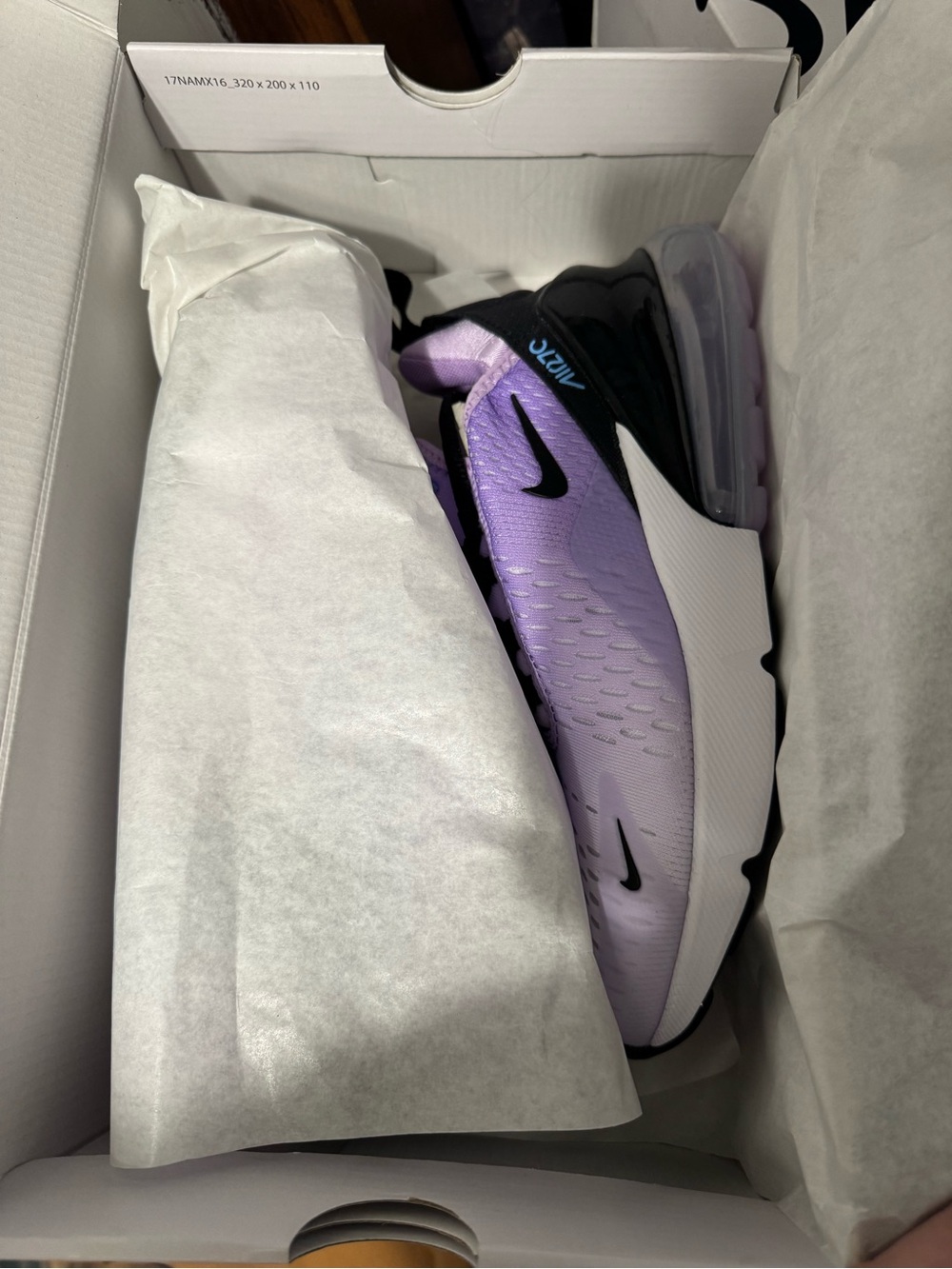 Nike Air Max 270 Purple and Black Running Shoe